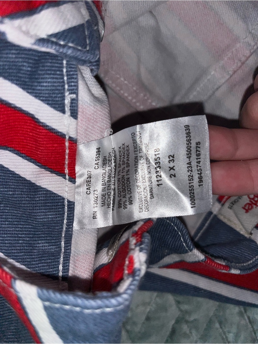 Wrangler Red, Navy & White Striped High-Waist Jeans - Picture 4 of 5